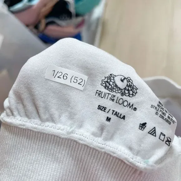 BUY 1 GET 1 FREE white sewn in cup bra lounge sport medium - Picture 3 of 5